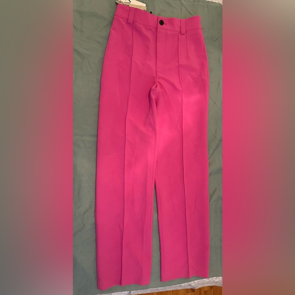 Zara Pink High Waisted Trousers - Brand new - Picture 2 of 4